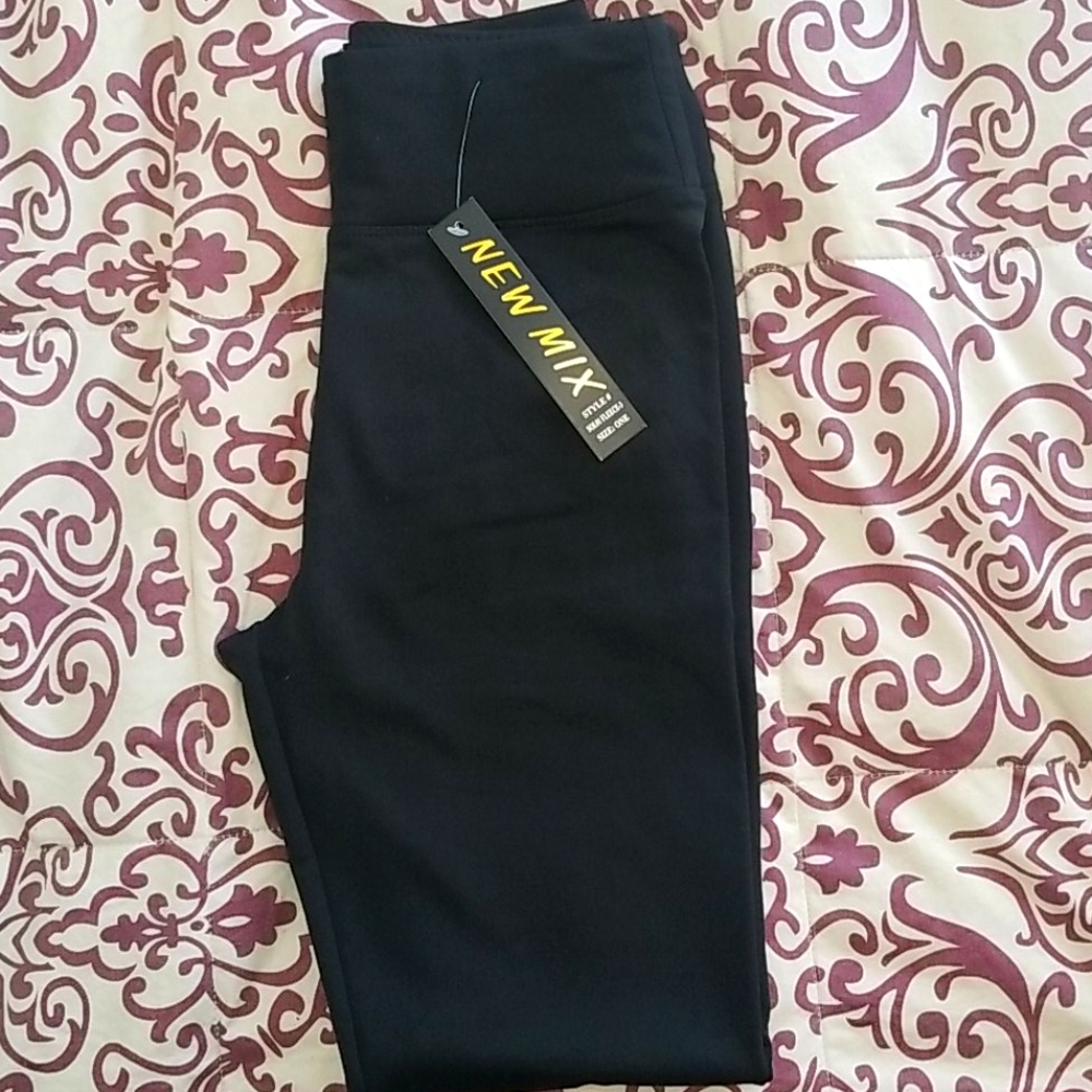 Fleece lined black leggings